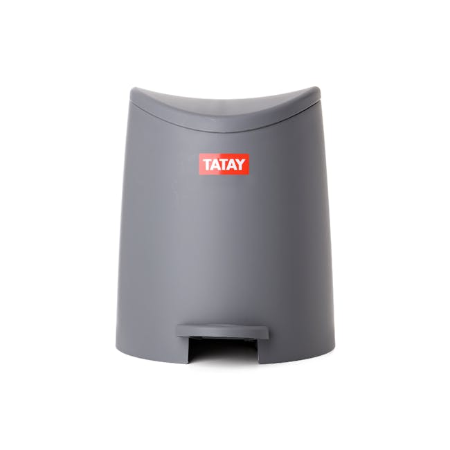 Tatay Small Pedal Dustbin 3L - Grey - 2