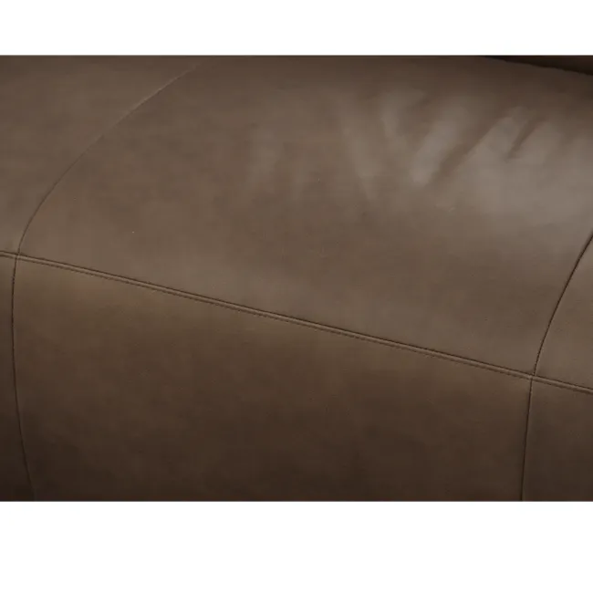 Antonio 3 Seater Sofa - Mocha Brown (Premium Aniline Leather) - 8 - Leather sofa upholstery, brown leather texture