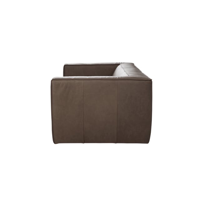 Antonio 3 Seater Sofa - Mocha Brown (Premium Aniline Leather) - 3