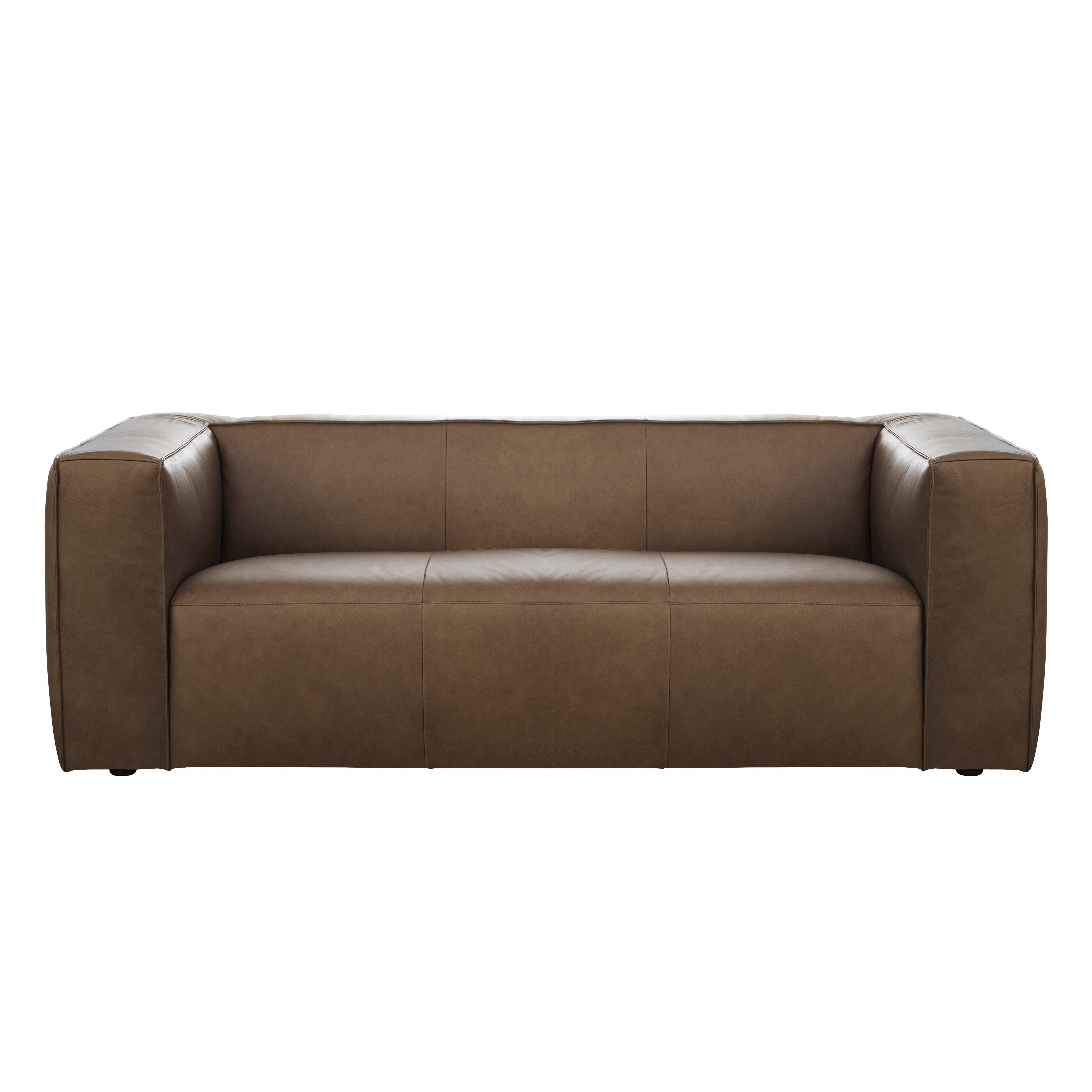 Antonio 3 Seater Sofa - Mocha Brown (Premium Aniline Leather) - Image 1