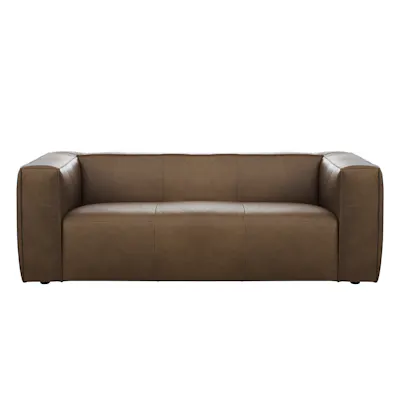 Antonio 3 Seater Sofa - Mocha Brown (Premium Aniline Leather)