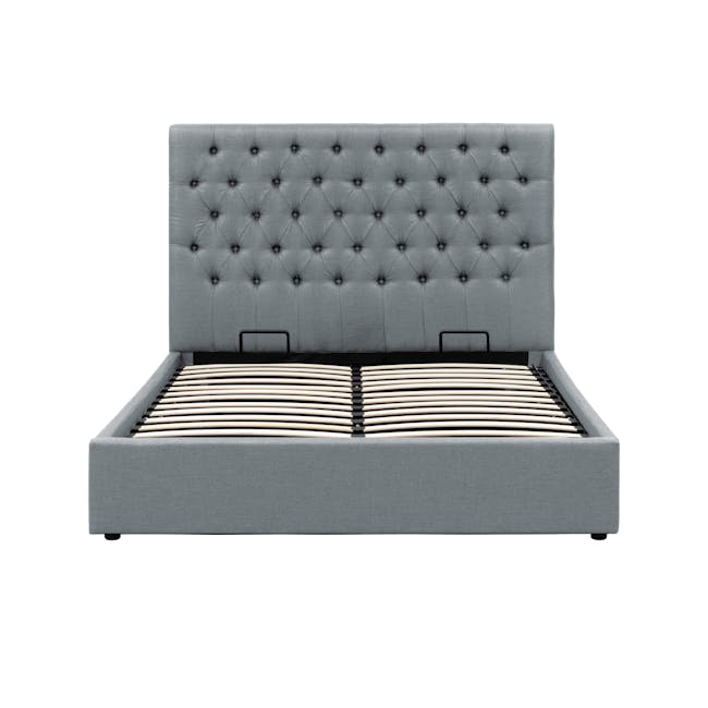 Isabelle Queen Storage Bed - Seal Grey (Velvet) - 2