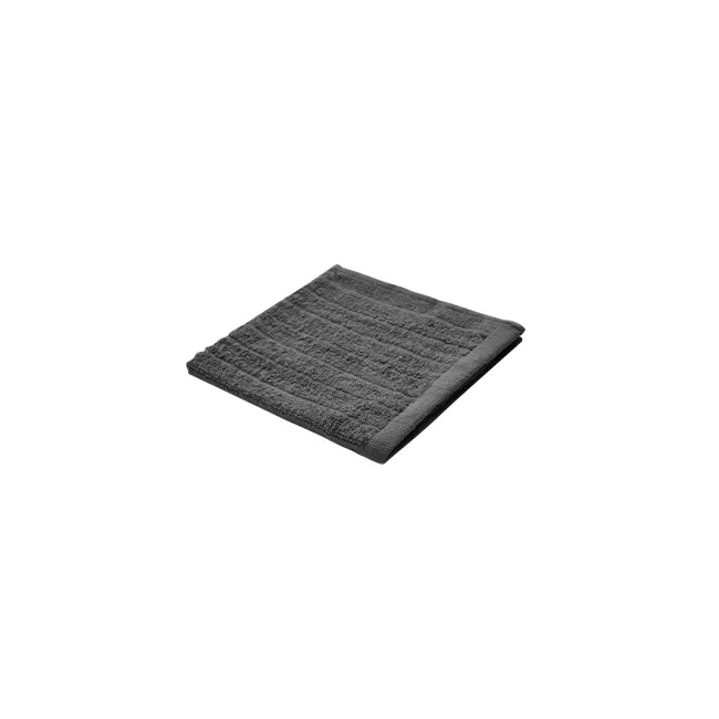 EVERYDAY 100% Cotton Face Towel 30 x 30 cm - Charcoal - 1 - Gray textured towel with intricate patterns, Elegant bath mat