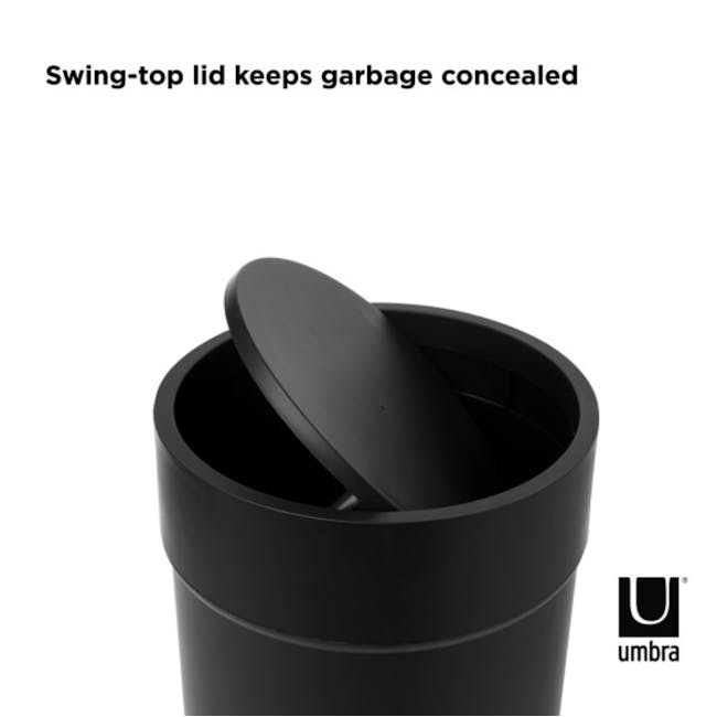 Touch Waste Can with Lid - Black - 2