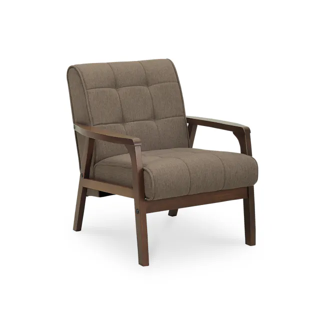 Tucson 3 Seater Sofa with Tucson Armchair - Cocoa, Chestnut (Fabric) - 24 - Modern upholstered armchair, brown fabric