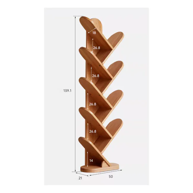 Tresa 10-tier Display Bookshelf - Walnut - 7