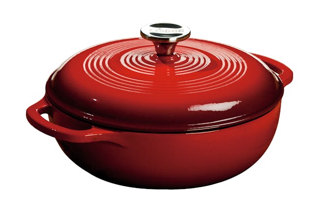 Lodge Enameled Cast Iron Dutch Oven - Red (3 Sizes) - 5