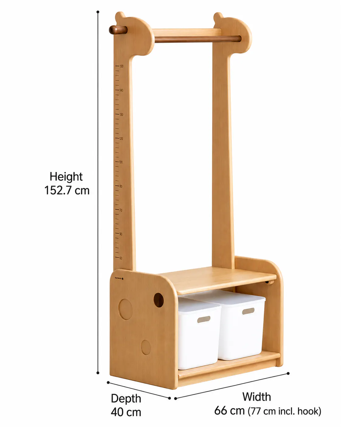Giraffe Kids Clothes Storage Rack - 11