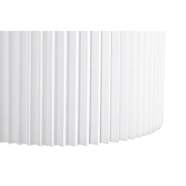 (As-is) Charli Pendant Lamp - White - 4 - White vertical blinds, clean and modern design, soft lighting, minimalist
