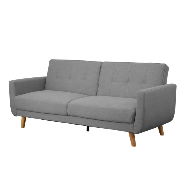Maverick Sofa Bed - Oak, Pewter Grey (Eco Clean Fabric) - 1