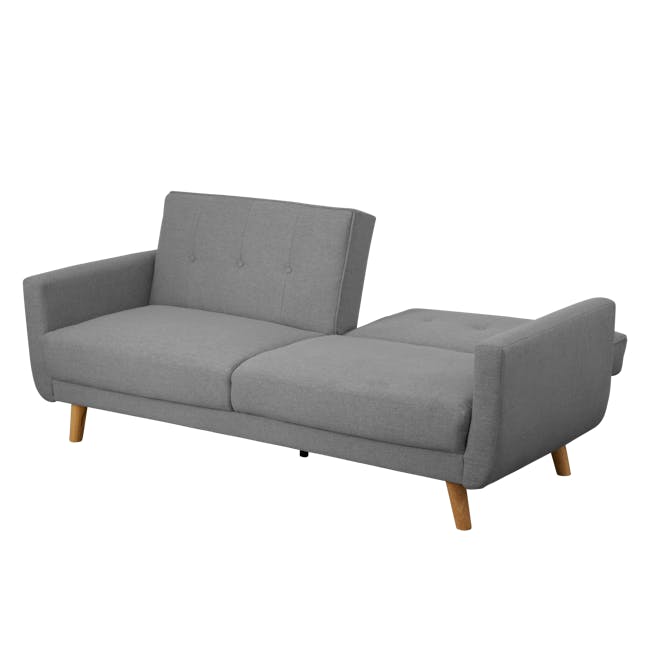 Maverick Sofa Bed - Oak, Pewter Grey (Eco Clean Fabric) - 3