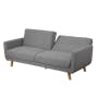 Maverick Sofa Bed - Oak, Pewter Grey (Eco Clean Fabric) - 2