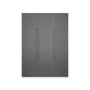 Lucca 3 Door Wardrobe 9 - Graphite Linen, Herringbone Oak - 6
