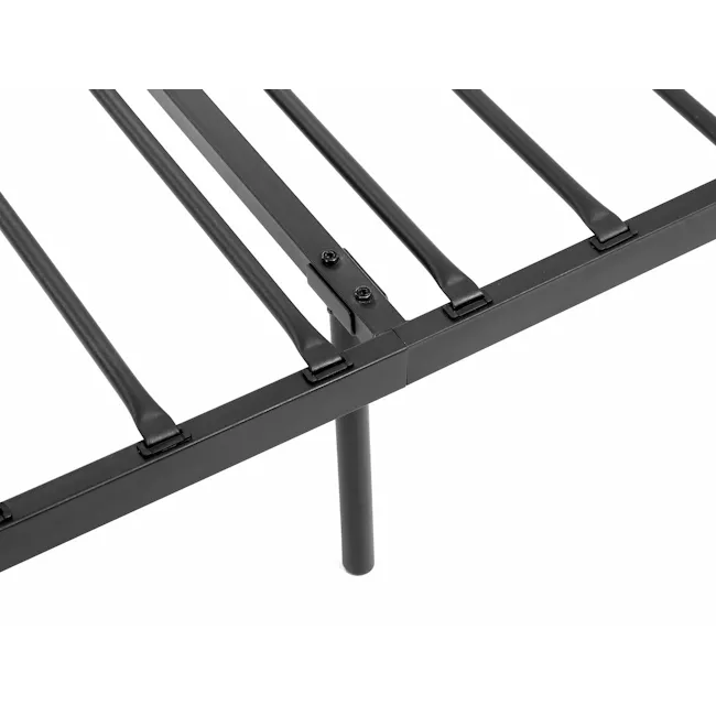 Owen Super Single Metal Bed - Black - 13 - Sleek, modern metal bed frame with black finish, Black metal bed frame with