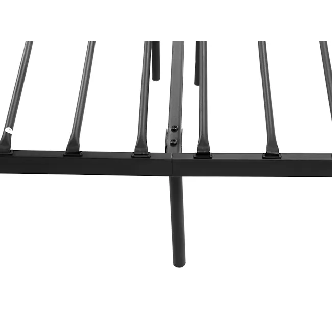 Owen Super Single Metal Bed - Black - 12 - Sleek black metal bed frame with ergonomic design, Adjustable height adjustable