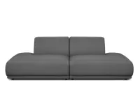 Milan Duo Extended Sofa - Smokey Grey (Faux Leather)