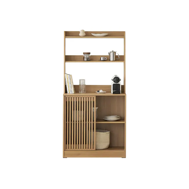 Balsey Tall Kitchen Storage Cabinet - Oak - 1
