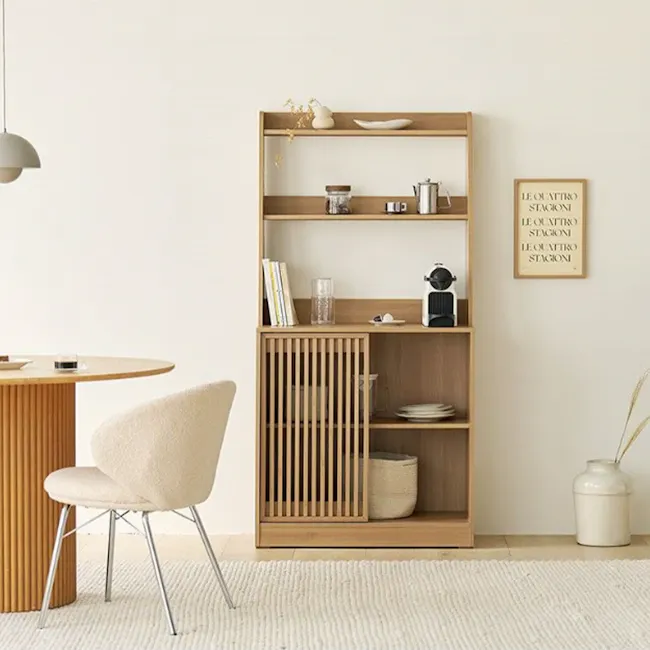 Balsey Tall Kitchen Storage Cabinet - Oak - 6