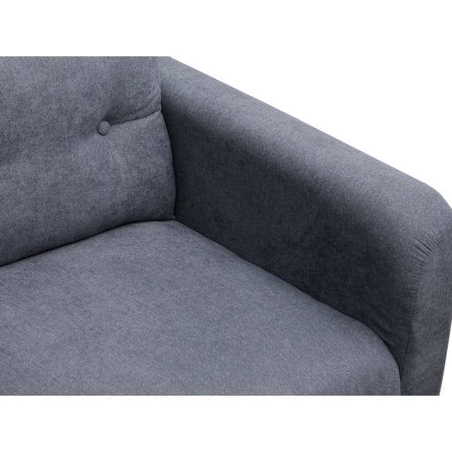 Bennett Armchair - Midnight - 5 - Grey upholstered sofa, textured fabric, modern design, comfortable seating, minimalist
