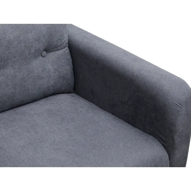 Bennett 2 Seater Sofa with Bennett Armchair - Midnight - 10 - Grey upholstered sofa, textured fabric, modern design