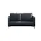 Leca 2 Seater Sofa - Black (Faux Leather)