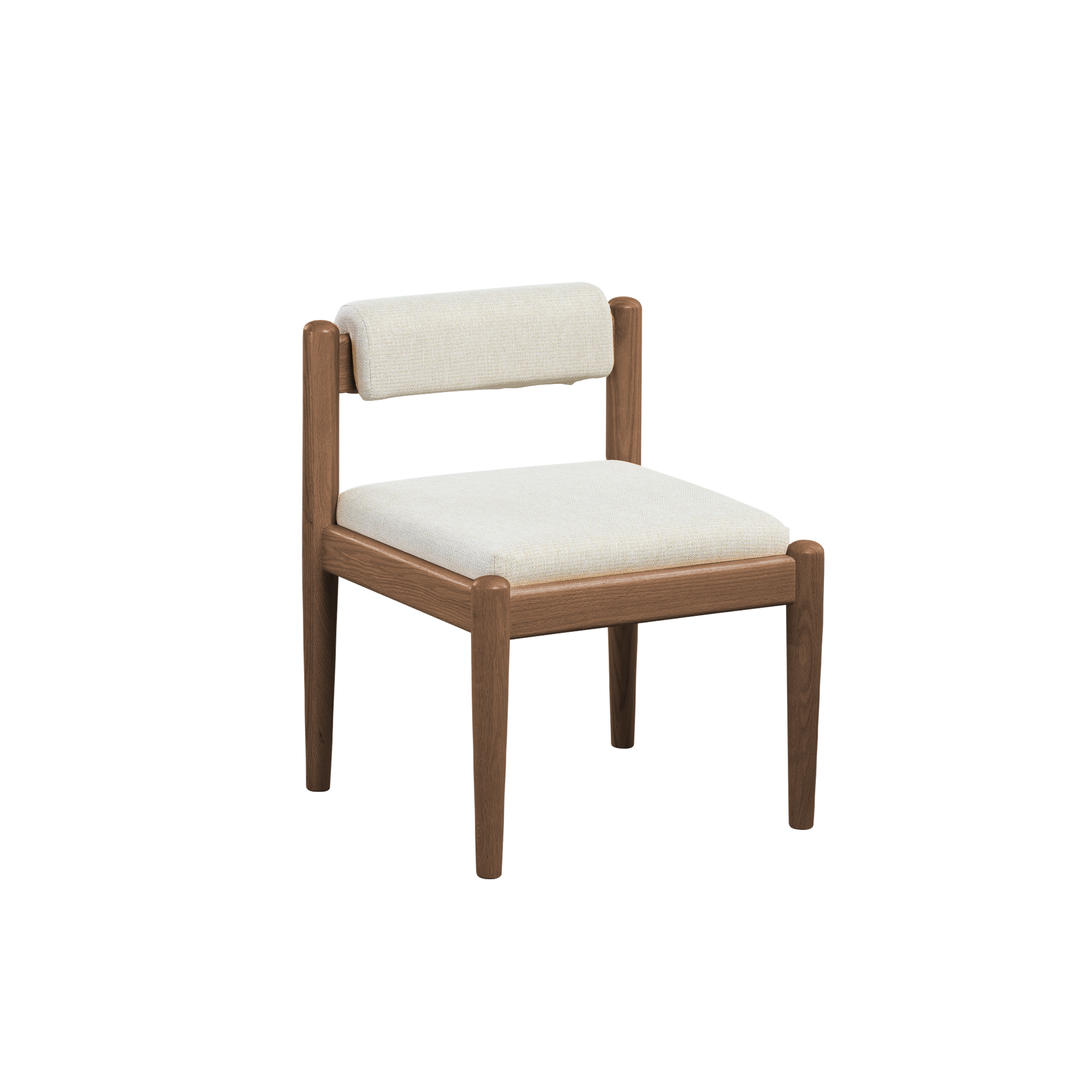 Niel Chair - Walnut, Gravel White