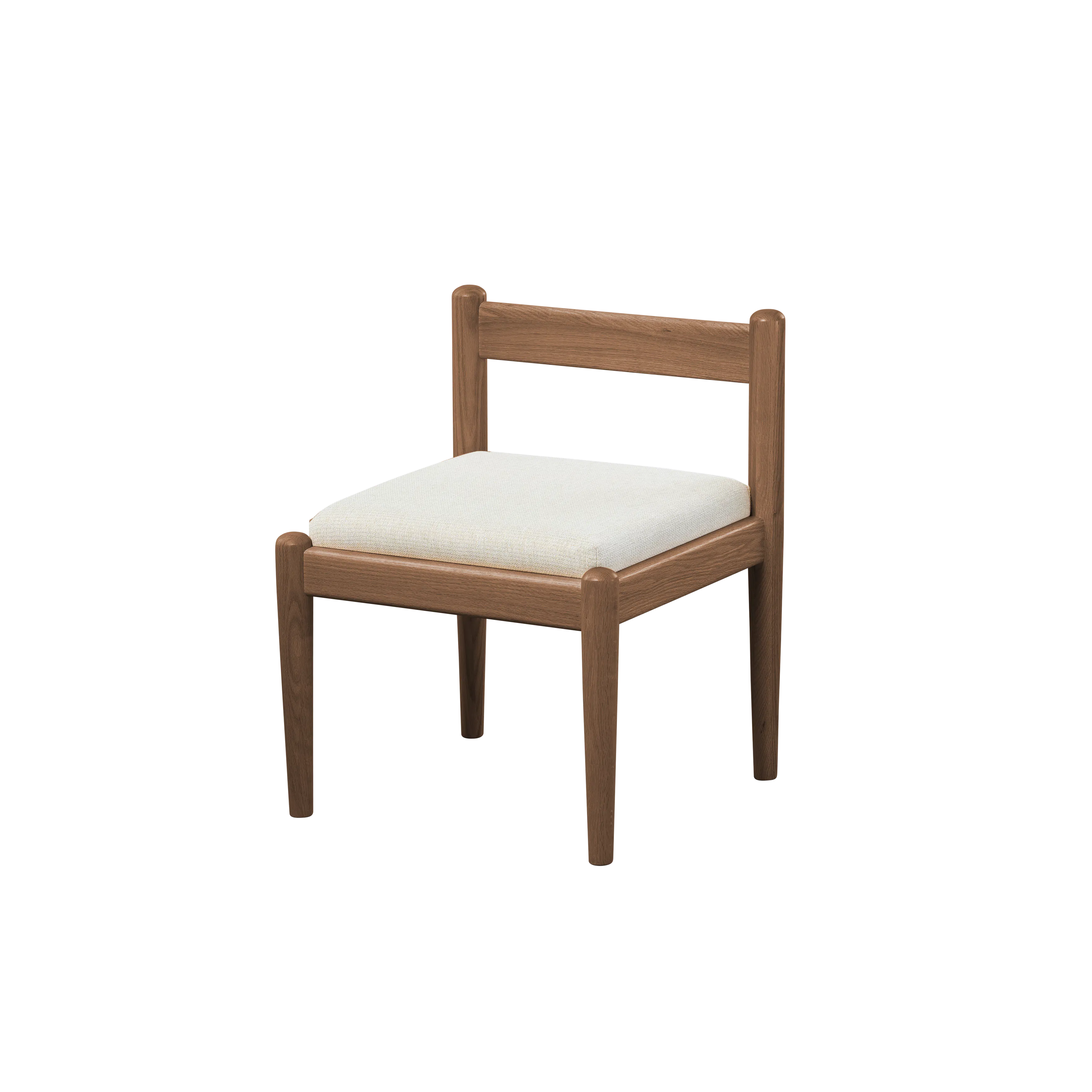 Adelyn Dining Table 1.4m (Sintered Stone) with 4 Niel Chairs in Walnut - 22 - Wooden chair, minimalist design, natural wood