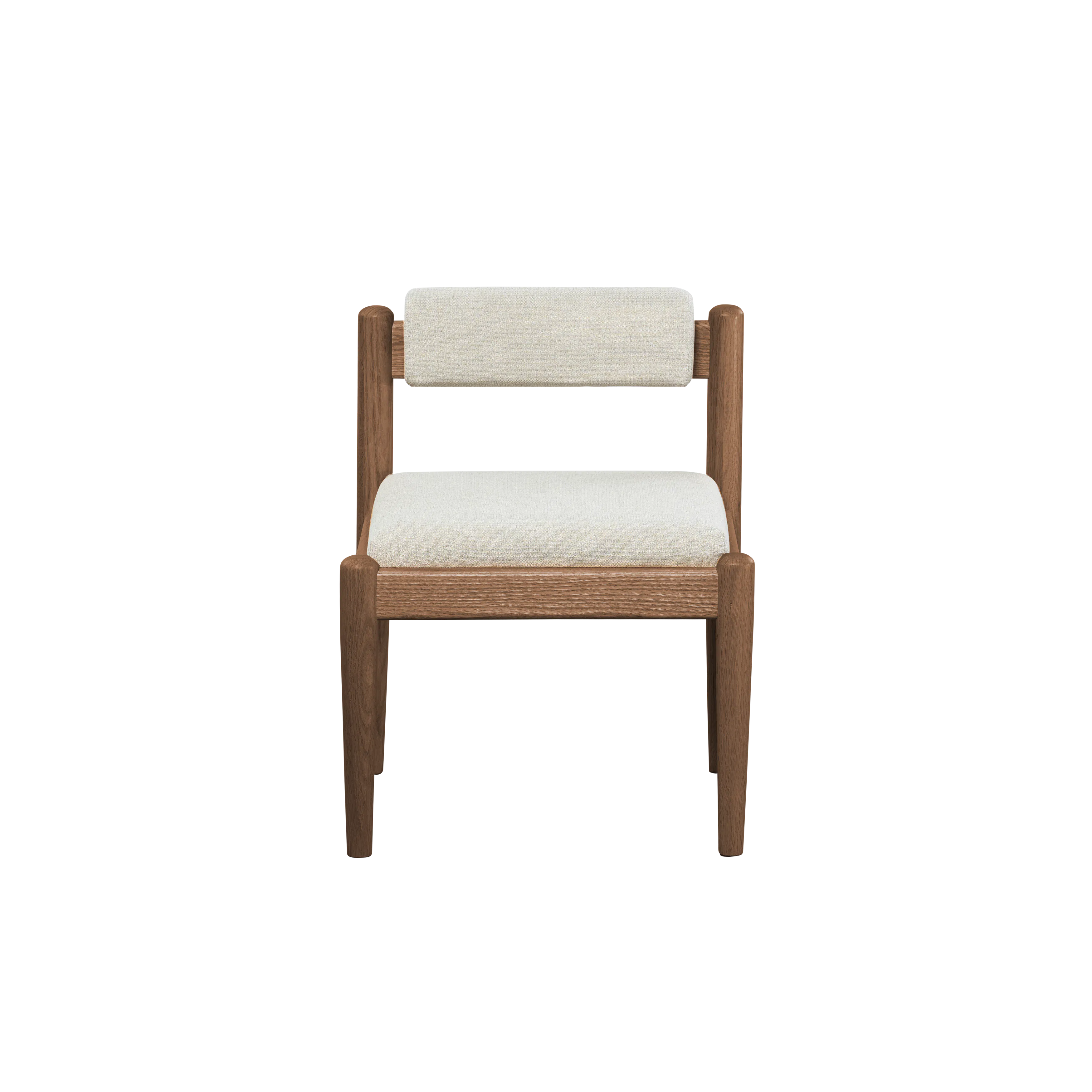 Adelyn Dining Table 1.4m (Sintered Stone) with 4 Niel Chairs in Walnut - 15 - Wooden chair, minimalist design, natural wood