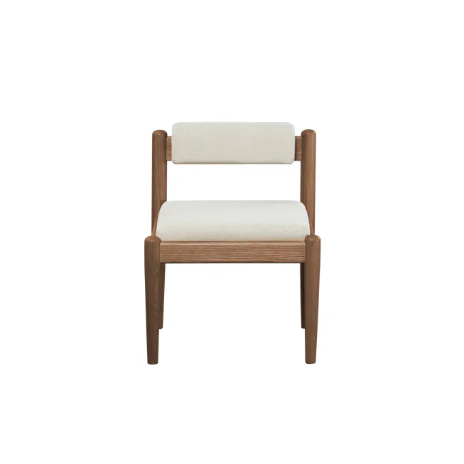 Adelyn Dining Table 1.4m (Sintered Stone) with 4 Niel Chairs in Walnut - 15 - Wooden chair, minimalist design, natural wood