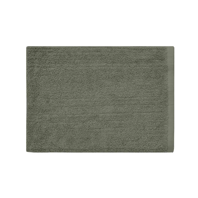 EVERYDAY 100% Cotton Bath Mat 70 x 50 cm - Olive - 4 - Green textured carpet with intricate patterns, Cozy, soft, and plush