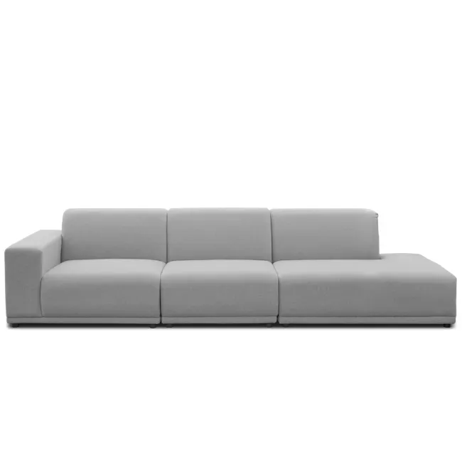 Milan 4 Seater Extended Sofa - Slate (Fabric) - 1