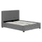 Raphael 1 Drawer Queen Bed in Shark Grey with 2 Odin Bedside Tables - 8