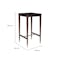 Persis Square Marble Bar Table 0.6m - Black, Walnut - 5