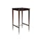 Persis Marble Square Bar Table 0.6m - Black, Walnut
