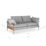 Astrid 2 Seater Sofa - Oak, Slate - 6