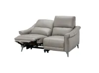 Strato 2 Seater Power Recliner Sofa - Glacier Grey (Top Grain Leather) - Zero Wall