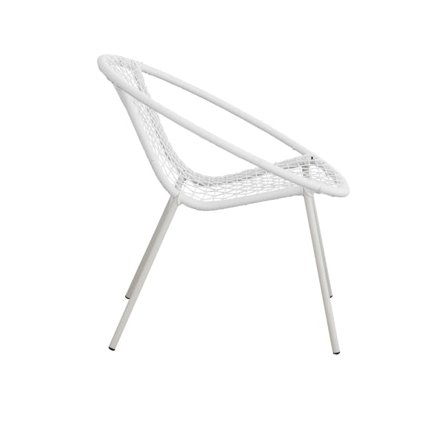 Simone Outdoor Chair - White - 5