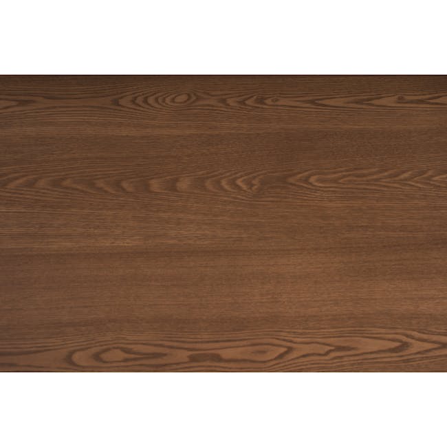 Roden Dining Table 1.8m in Cocoa with 4 Imogen Dining Chairs in Cocoa, Dolphin Grey (Fabric) - 9 - Wooden texture, natural