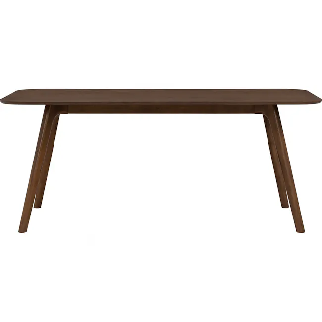Roden Dining Table 1.8m in Cocoa with 4 Imogen Dining Chairs in Cocoa, Dolphin Grey (Fabric) - 12 - Wooden dining table with