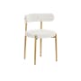 Aspen Dining Chair - Gold, White Boucle - 0