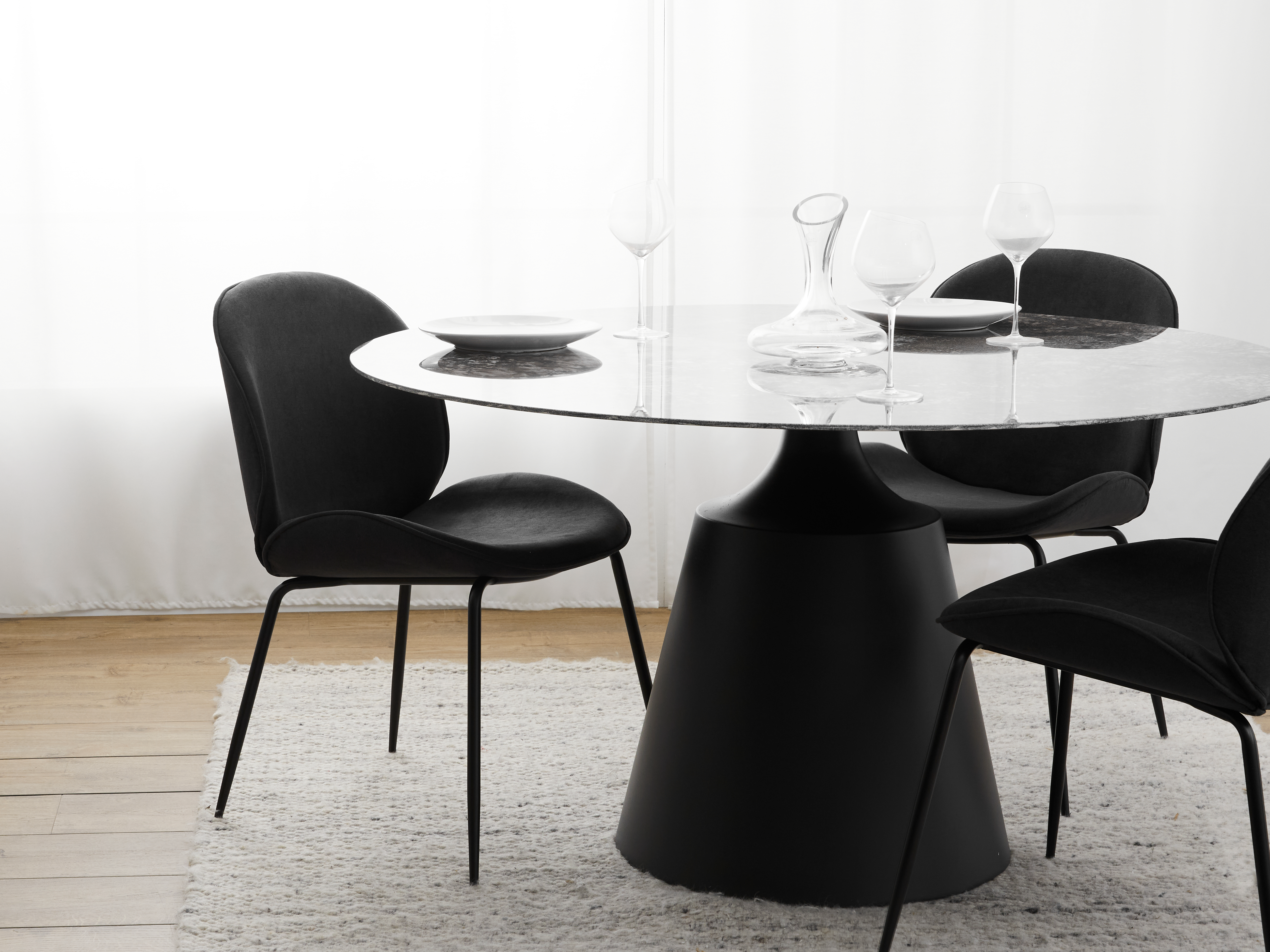 black dinette table