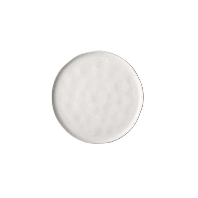 Luzerne Ripple Plate - White Dew (4 Sizes) - 7 - White ceramic plate, minimalist design, smooth surface, elegant dishware