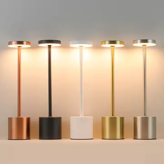 Silas Rechargeable Touch Mode LED Table Lamp - Rose Gold - 2
