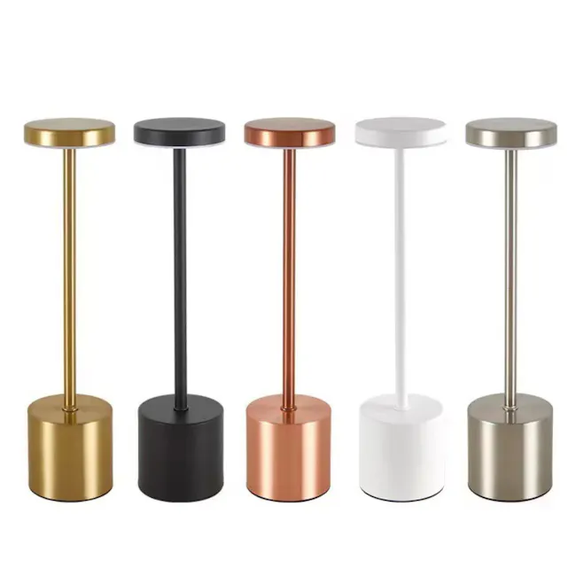 Silas Rechargeable Touch Mode LED Table Lamp - Rose Gold - 3