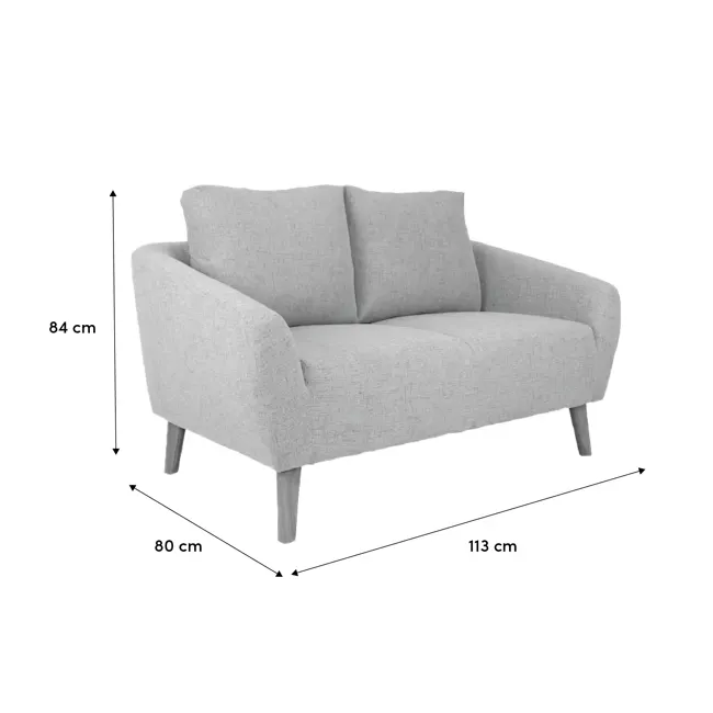 Hana 3 Seater Sofa with Hana 2 Seater Sofa - Light Grey - 26