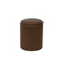 Effie Storage Pouf - Saddle Brown (Faux Leather) - 0