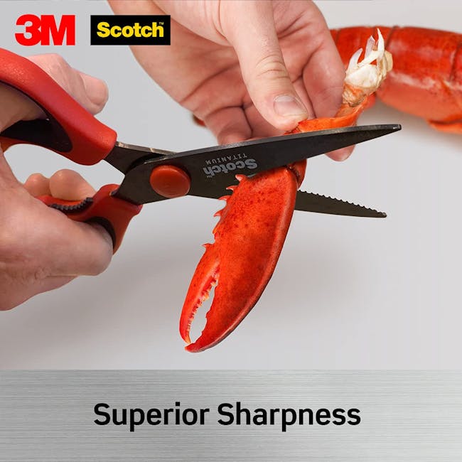 Scotch Detachable Titanium Kitchen Scissors - Red - 4