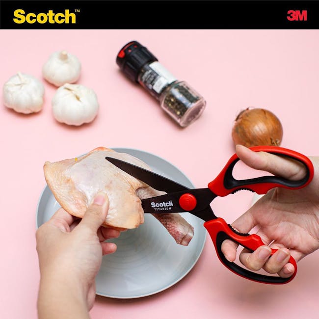 Scotch Detachable Titanium Kitchen Scissors - Red - 2