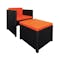 Splendor Armchair Set - Orange Cushion - 2