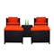 Splendor Armchair Set - Orange Cushion